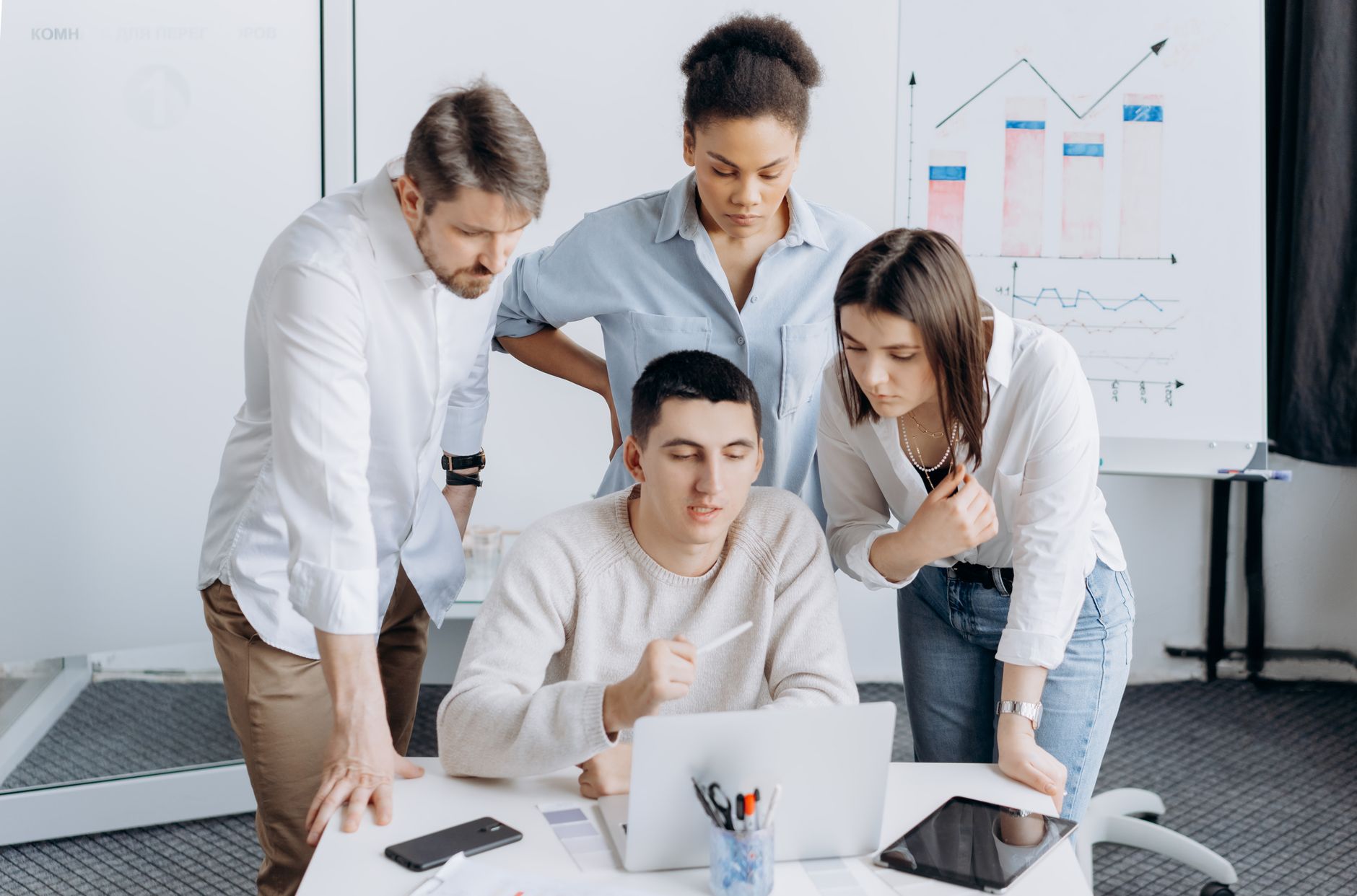 Digital marketing team at work