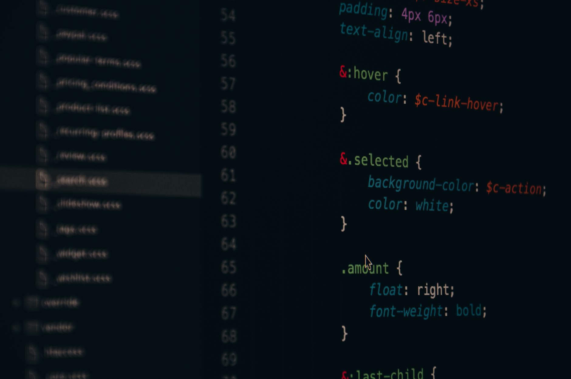 Developer writing code